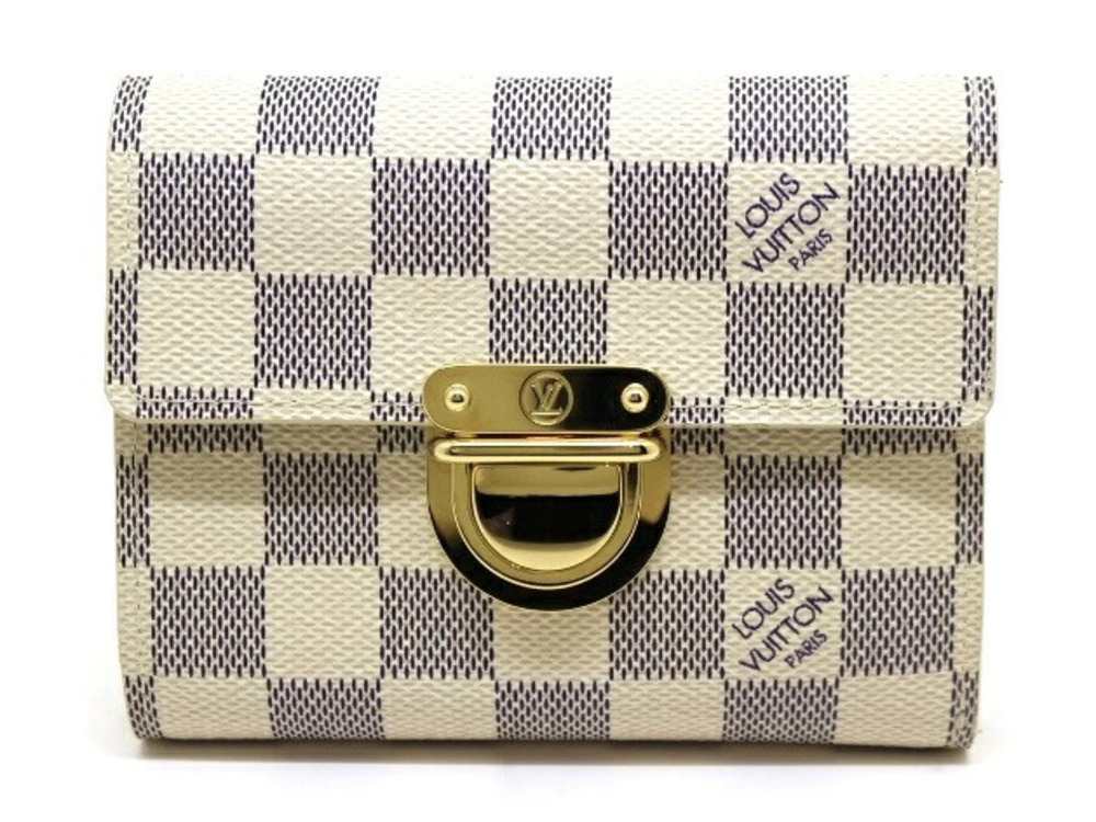 LOUIS VUITTON Portefeuille Koala Tri fold Wallet Damier Azur White
